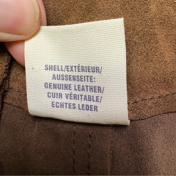 The Gap Women’s 1 Vintage Suede Leather Patchwork Snap Button Midi Skirt Brown - Picture 4 of 10